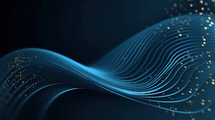 Poster - Modern digital abstract 3D background. Copy space. Based on Generative AI