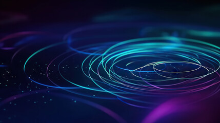 Poster - Modern digital abstract 3D background. Copy space. Based on Generative AI
