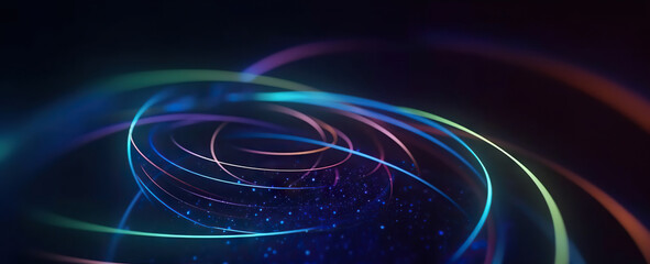 Poster - modern digital abstract 3d background. copy space. based on generative ai