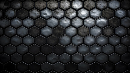 hexagon iron metal texture ,generative ai