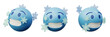 3d emoticon freezing cold emoji or yellow ball emoticon creative user interface web design symbol