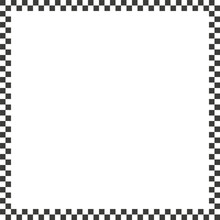 Black Checkers Frame. Photo Frame. Vector Illustration. 