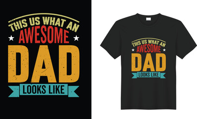 Father's day motivational quote hero dad t-shirt design. Father day gift illustration. hero dad, crown, wings and hearts. . Ready for Print t-shirt, card, poster, gift,  textile, blouse, black.