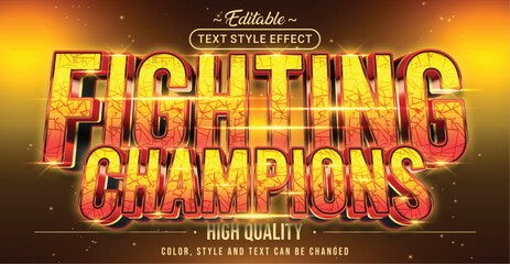 Poster - Editable text style effect - Fighting Champions text style theme.