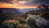 Fototapeta Na ścianę - The Blue Hour in the Blue Mountains: Unveiling the Tranquil Beauty of Dusk