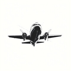  silhouette of plane isolated vector illustration on white background for logo, graphic design, advertising, and marketing. generative ai