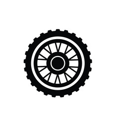 Poster - Motorcycle wheel logo icon