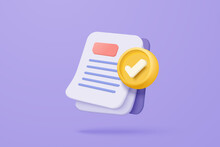 3d White Clipboard Task Management Todo Check List On Purple Background, Efficient Work On Project Plan Concept, Assignment And Exam, Productivity Solution Icon. 3d Icon Vector Render Illustration