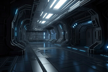 Space environment, ready for comp of your characters.3D rendering