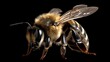 bee on black background generative ai