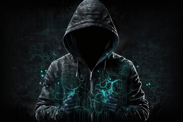 Dark web hooded hacker wallpaper