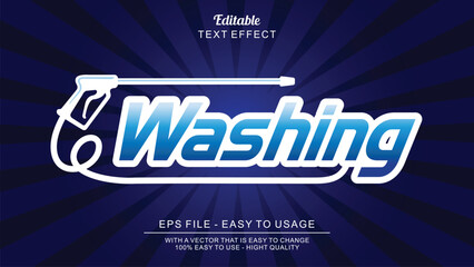 text effect washing lettering