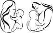 © Saiful - Mother and child loved line art vector illustration