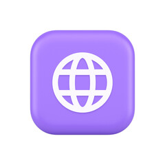 Poster - Global internet connection GPS planet button network web business communication 3d icon