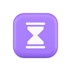 Poster - Hourglass sand watch time measurement button countdown minute hour period 3d realistic icon