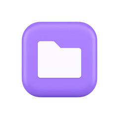 Poster - File folder archive directory button cyberspace digital document storage organizing 3d icon