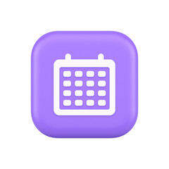 Poster - Schedule planner organizer button to do list agenda reminder service 3d realistic icon