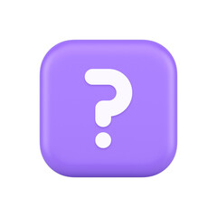 Poster - Question mark button advise attention answer FAQ point internet info support 3d icon