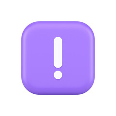 Poster - Exclamation mark keyboard button important attention point cyberspace communication 3d icon