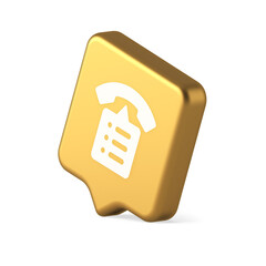 Poster - Call phone book contact list button cyberspace friends information communication 3d speech bubble icon