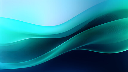 Wall Mural - Digital technology green blue geometric curve abstract poster web page PPT background
