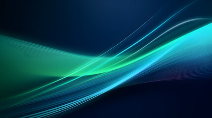 Wall Mural - Digital technology green blue geometric curve abstract poster web page PPT background