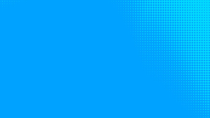 Poster - Dots halftone blue color pattern gradient texture with technology digital background. Dots pop art comics with summer background.