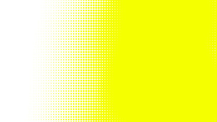 Poster - Dots halftone white yellow color pattern gradient texture with technology digital background. Dots pop art comics with summer background.