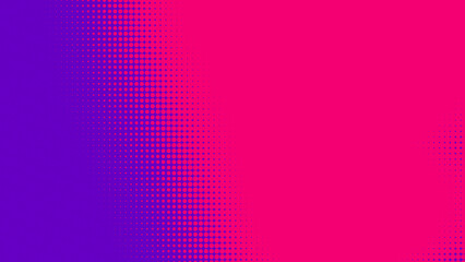 Poster - Dots halftone purple pink color pattern gradient texture with technology digital background. Pop art comics with nature graphic design.