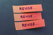 Revision - Revise, revise, revise, as study plan in an isolated background