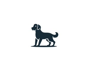 Sticker - Simple Hunting Dog Logo Icon Design Template Vector Concept illustration.