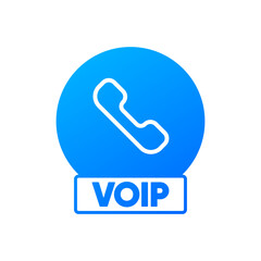 Poster - Voip Technology icon. Internet call concept connection. Voice over network, voip sign. Voice Over IP Service. Software for network phone calls. Vector illustration. Generative AI