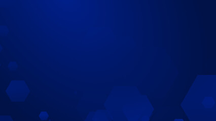 Poster - Abstract blue hexagon geometric pattern technology background.