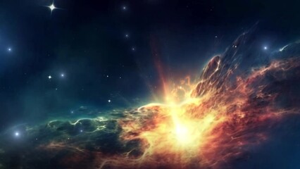 Wall Mural -  Beautiful nebula in space - galaxy  - Concept Art 