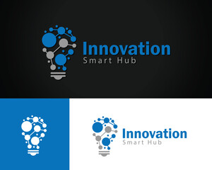 Fototapete - innovation logo creative bulb design concept modern technology creative smart idea