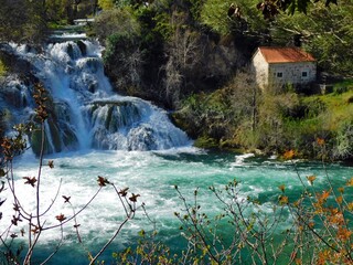 Sticker - national park krka waterfall