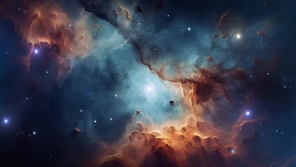 beautiful nebula in space - stars - galaxy - cosmos - concept art