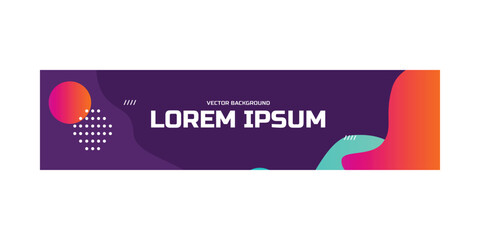 Poster - Abstract liquid horizontal banner template isolated