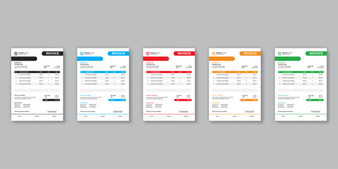 Creative Business Invoice Design And Price List Template	