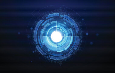 Poster - UI HUD screen tech system innovation concept background template. vector illustration.