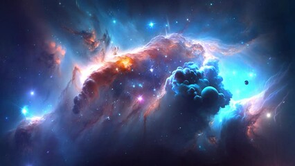 Beautiful nebula in space - stars - galaxy - cosmos  - Concept Art 