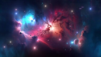 Wall Mural - Beautiful nebula in space - stars - galaxy - cosmos  - Concept Art 