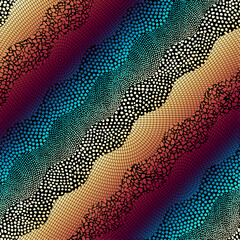 Poster - Wavy mosaic art collage. Abstract art background.. Vector image.