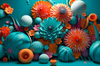 © shokokoart - 3D Blumen, abstrakt und bunt.