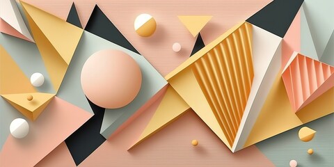 Abstract geometric background in pastel colors