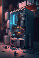 Poster - machine in factory