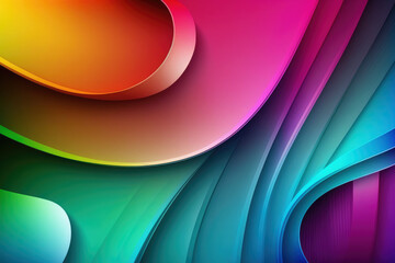 Wall Mural - Abstract colorful background with rainbow colors. Generative AI