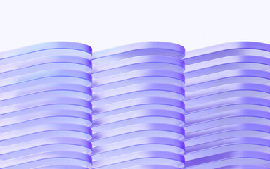 Leinwandbilder - abstract glass building round shapes with colorful gradient. 3d rendering illustration for graphic design, presentation or background 