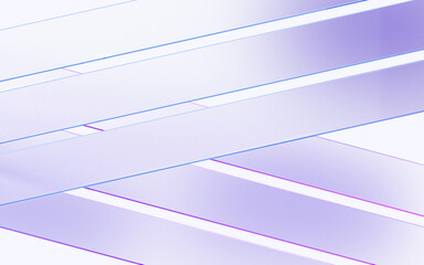 Aufkleber - abstract glass line shapes with colorful gradient. 3d rendering illustration for graphic design, presentation or background 