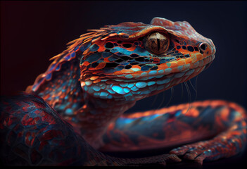 Aufkleber - red eared slider. Generative AI technology.